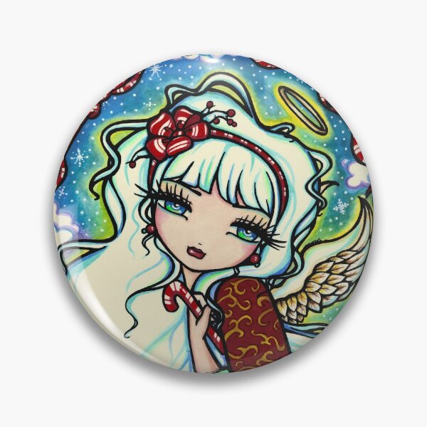 Item preview, Christmas Art Candy Cane Angel  designed and sold by hannahlynnart.