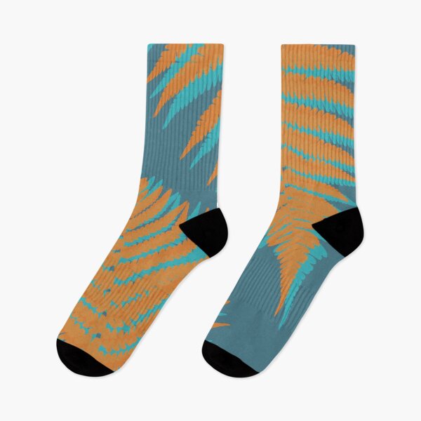 Item preview, Forest Ferns in Orange and Blue designed and sold by HotHibiscus.