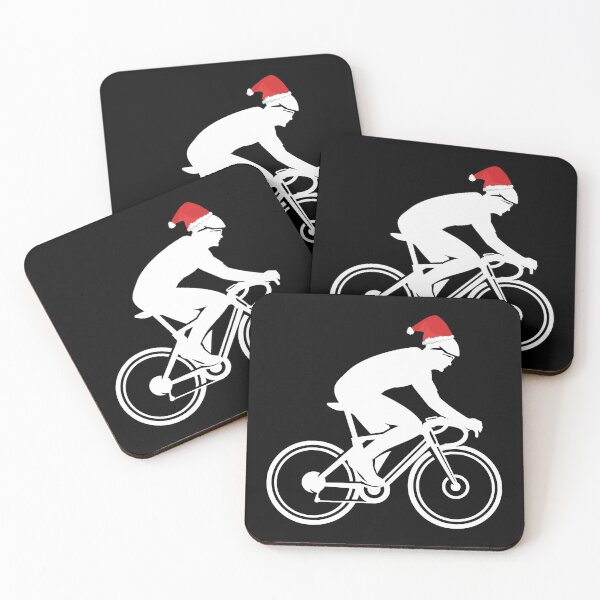 Item preview, Cyclist Road Bike Silhouette Santa Hat designed and sold by playloud.