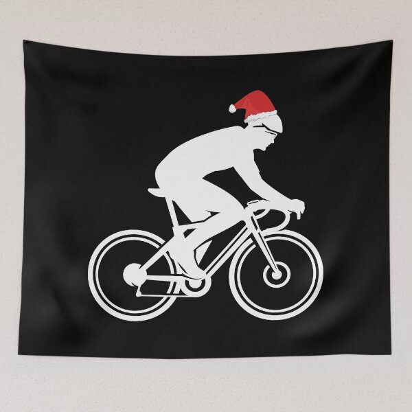 Item preview, Cyclist Road Bike Silhouette Santa Hat designed and sold by playloud.