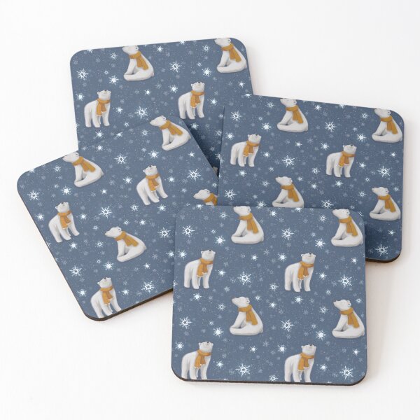 Item preview, Snow Is Falling Polar Bear Pattern designed and sold by Jade Lawley.