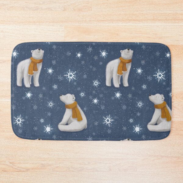 Item preview, Snow Is Falling Polar Bear Pattern designed and sold by Jade Lawley.