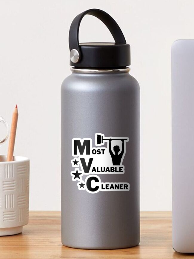 Thumbnail 1 of 3, Sticker, Most Valuable Cleaner Cleaning Crew Motivation designed and sold by SavvyCleaner.