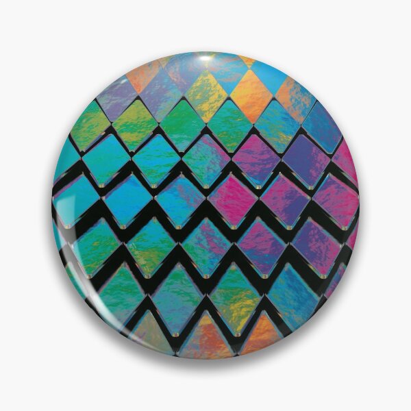 Item preview, Wave of Colored Metallic Rhombuses - blue designed and sold by hiki-komori.
