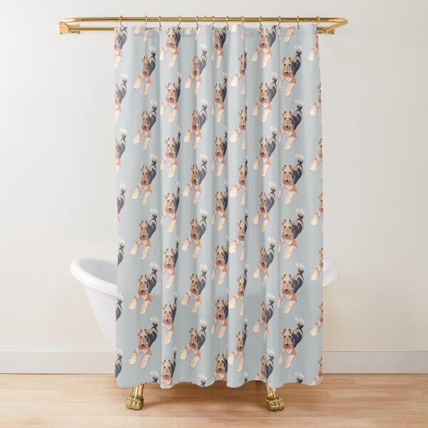 Foxy Fox Terrier Shower Curtain