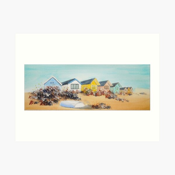Beach Huts - Mudeford Spit, Christchurch, Dorset Art Print