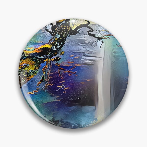 Item preview, Cascada a la luz de la luna. Paisaje de fantasía designed and sold by ArtlyStudio.