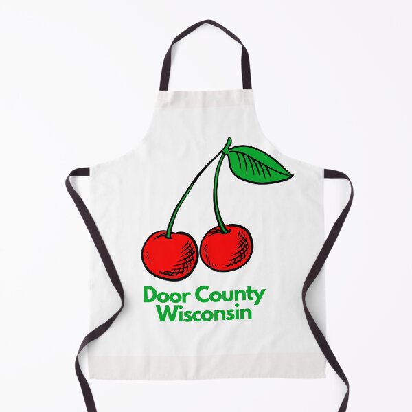 Item preview, Door County Wisconsin Pop Art Cherry Cherries Sticker Camping Outdoors RVing Hiking Graphic Drawing Design Lake Michigan Travel Vacation Version 4 designed and sold by fineartprints1.