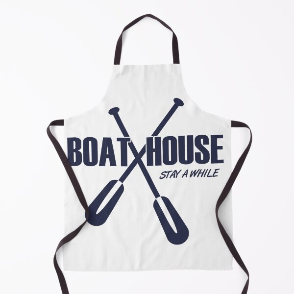 Item preview, Boat House Stay A While Quote Print designed and sold by Mary Riley.