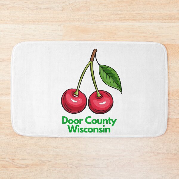 Item preview, Door County Wisconsin Pop Art Cherry Cherries Sticker Camping Outdoors RVing Hiking Graphic Drawing Design Lake Michigan Travel Vacation Version 5 designed and sold by fineartprints1.