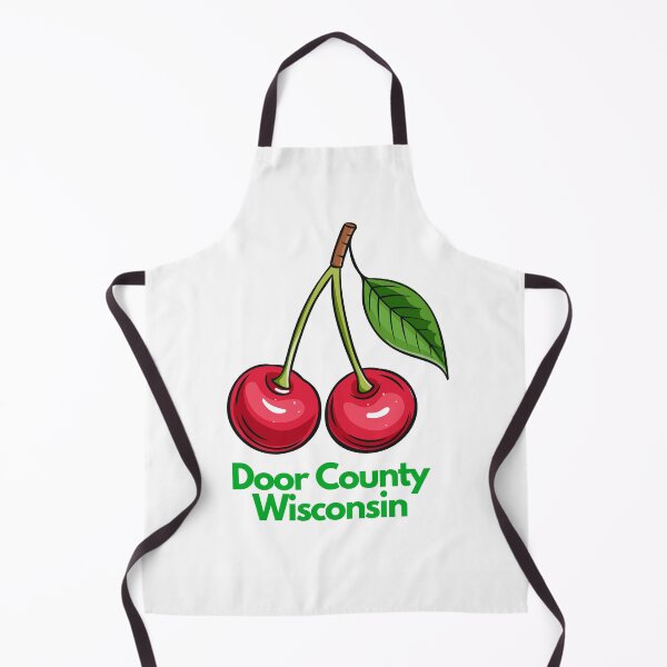 Item preview, Door County Wisconsin Pop Art Cherry Cherries Sticker Camping Outdoors RVing Hiking Graphic Drawing Design Lake Michigan Travel Vacation Version 5 designed and sold by fineartprints1.