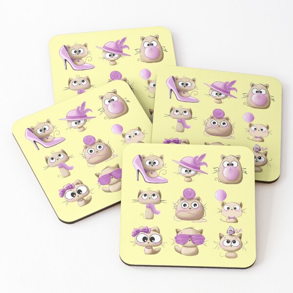 Item preview, 9 Fancy Cats designed and sold by lisanganart.