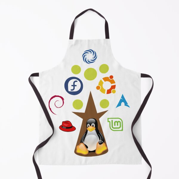 Item preview, linux tree with various distributions as leaves and fruits designed and sold by Indite.