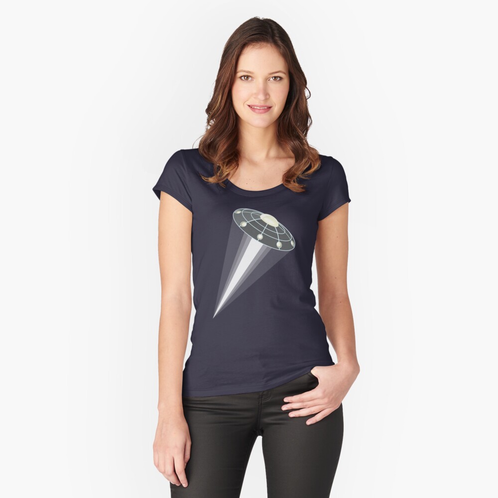 Item preview, Fitted Scoop T-Shirt designed and sold by captainscifiart.