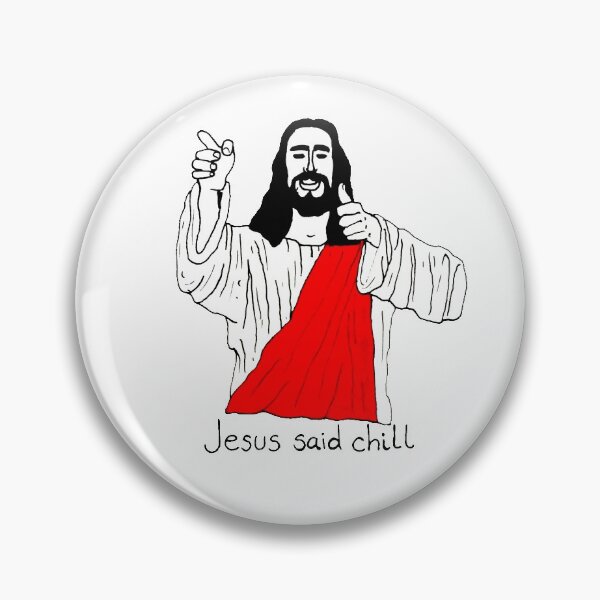 Item preview, Jesus Said Chill Buzzfeed Unsolved Inspired Print Sticker designed and sold by veeebles.
