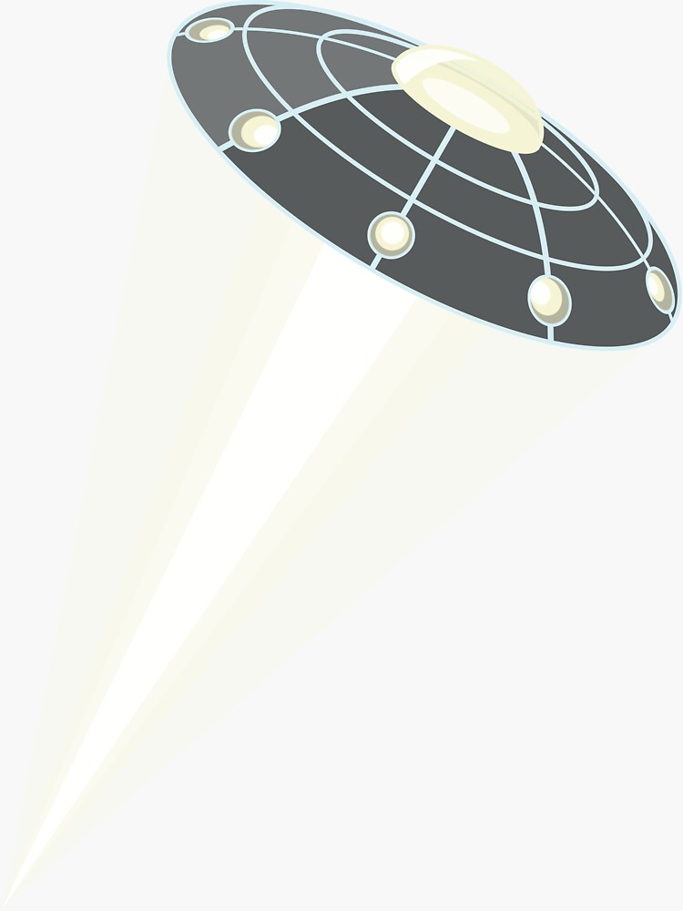 Thumbnail 3 of 3, Sticker, Alien Flying Saucer designed and sold by captainscifiart.