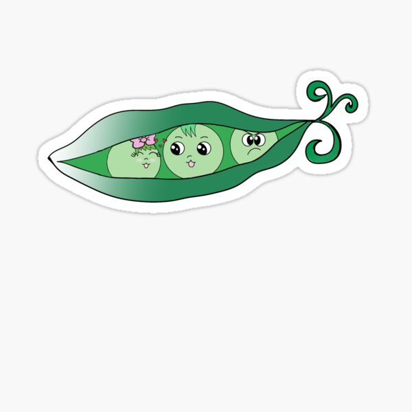 "Three Peas in a Pod" Sticker for Sale by EnchantedDreamr Redbubble