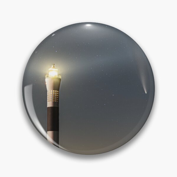 Item preview, Dungeness lighthouse NEOWISE comet and stars designed and sold by rogerstanger.