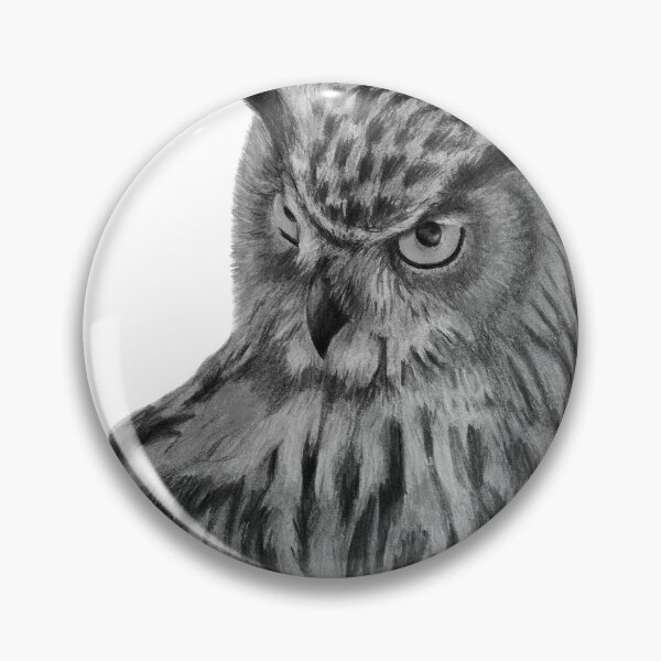 Item preview, Black and white illustration owl designed and sold by Erikaesb.