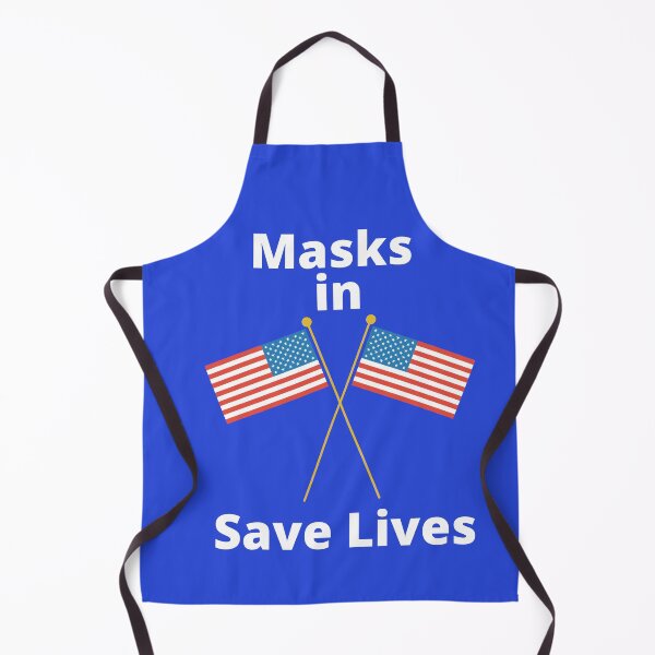 Item preview, Mask in USA Save Lives with the Dark Blue Background designed and sold by Vero De.