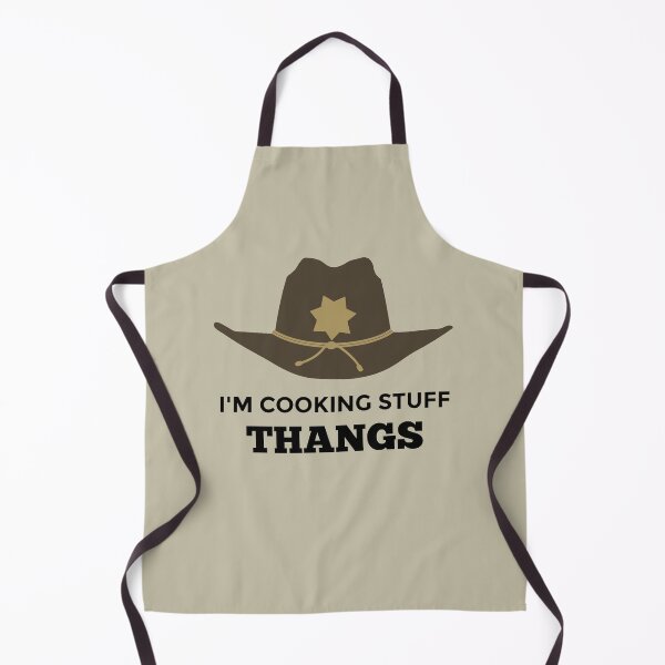 i'm cooking stuff... thangs! - black Apron