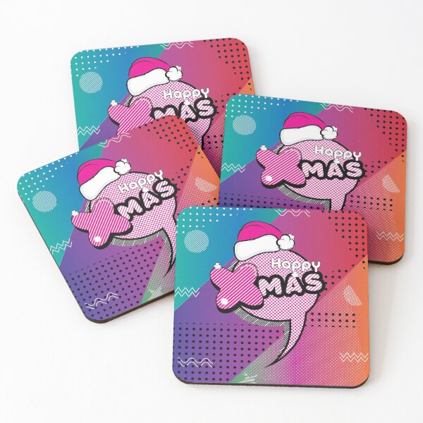 Item preview, Happy Xmas Word on Memphis Background designed and sold by Nobiya.