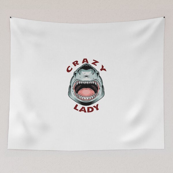 Item preview, Crazy Shark lady designed and sold by geek  designer™.