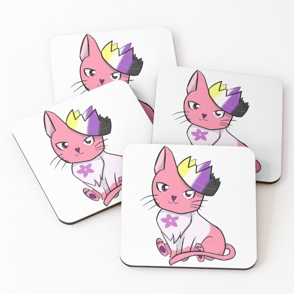 Item preview, Sapphic Non-Binary Pride Cat designed and sold by LunarDoodles.