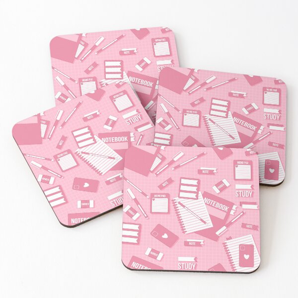 Item preview, The lavender study mess with school supplies (pink) designed and sold by AnGoArt.