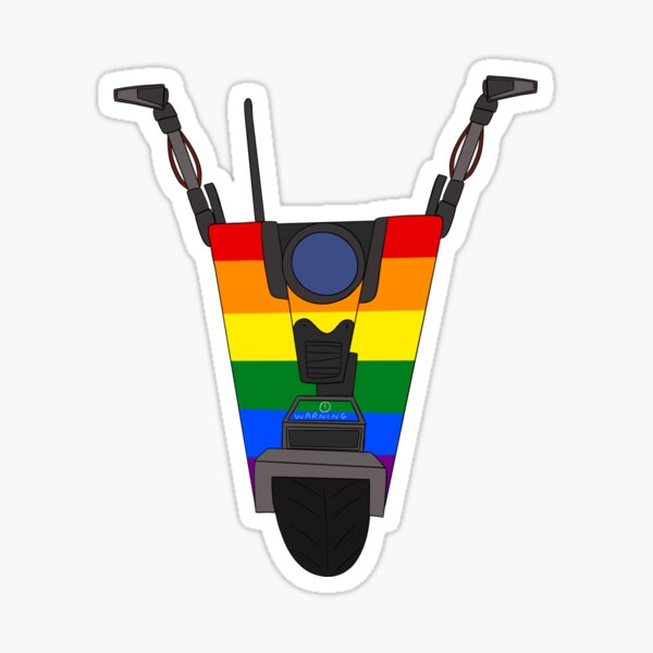 Vista previa del artículo con la obra «Claptrap del orgullo de Borderlands», diseñado y vendido por CaptainShivers.