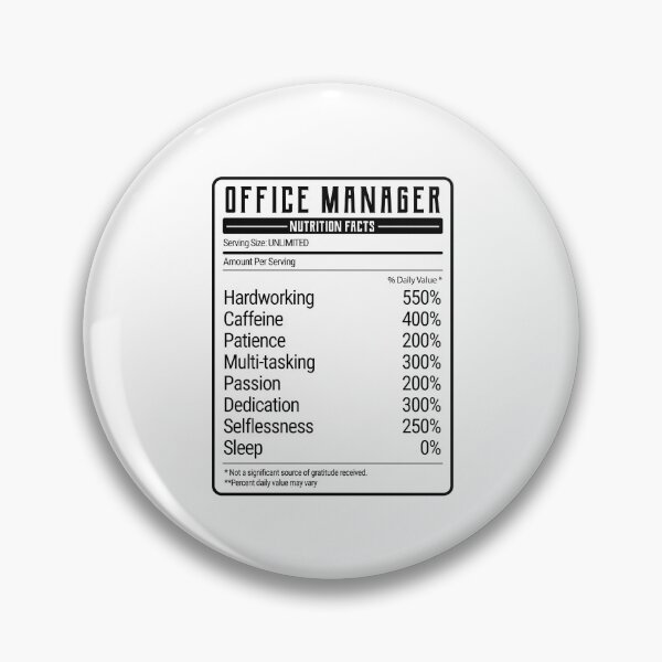 Item preview, Office Manager Nutrition Facts designed and sold by Renware.