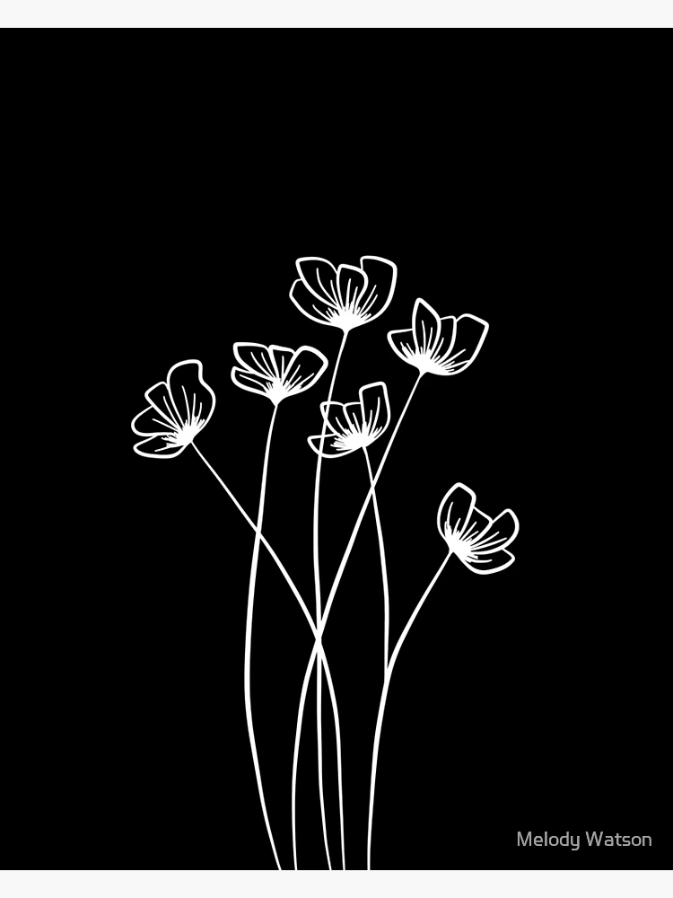 Black Lines Flower, an art print by Inspiring Lines by CF - INPRNT