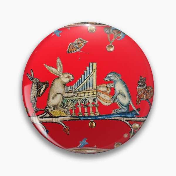Item preview, WEIRD MEDIEVAL BESTIARY MAKING MUSIC,White Rabbit And Dog Playing Organ, Harpist Hare, Snail Cat in Red designed and sold by BulganLumini.