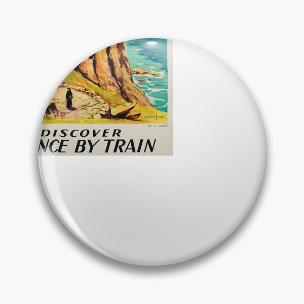 Artikelvorschau, retro iconic Discover France by Train entworfen und verkauft von CorasPosters.