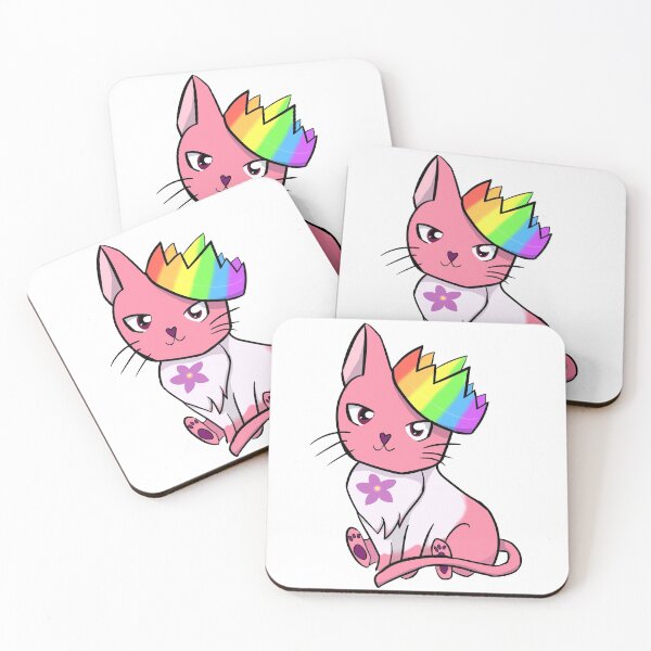 Item preview, Sapphic Rainbow Pride Cat designed and sold by LunarDoodles.
