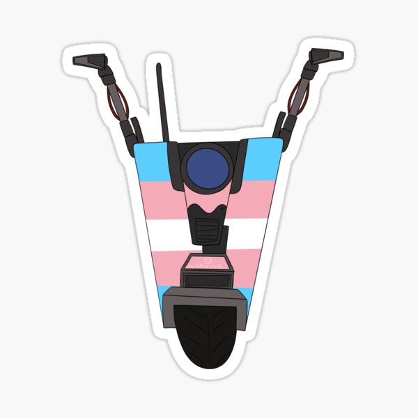 Vista previa del artículo con la obra «Borderlands Trans Pride Claptrap», diseñado y vendido por CaptainShivers.