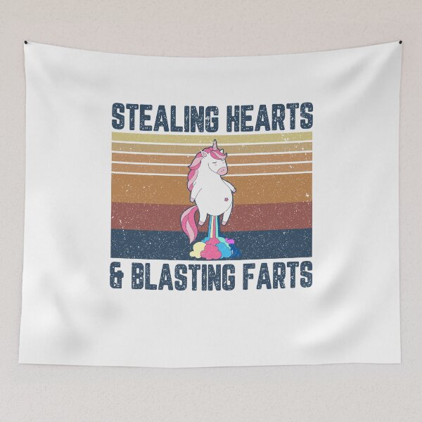 Item preview, Unicorn stealing hearts and blasting farts designed and sold by BrandyKrat.