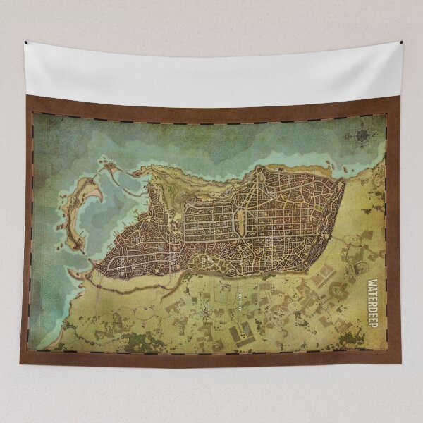Item preview, Waterdeep map sideways (for tapestries etc.) designed and sold by wolfofthenorth.