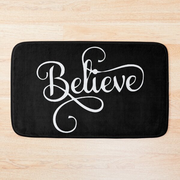 Item preview, Believe typography statement Christmas designed and sold by LynHebb.