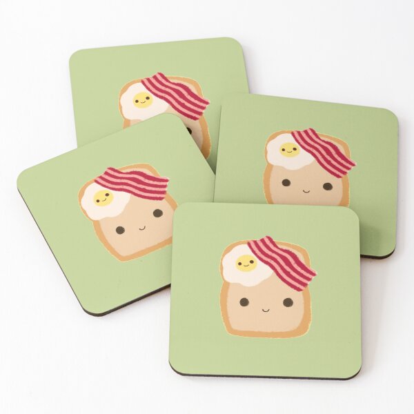Item preview, Cartoon Toast with Eggs and Bacon designed and sold by ViolettLight.