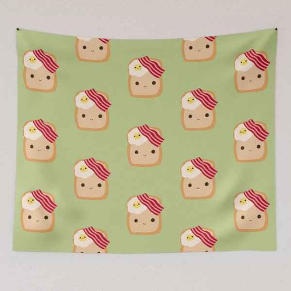 Item preview, Cartoon Toast with Eggs and Bacon designed and sold by ViolettLight.