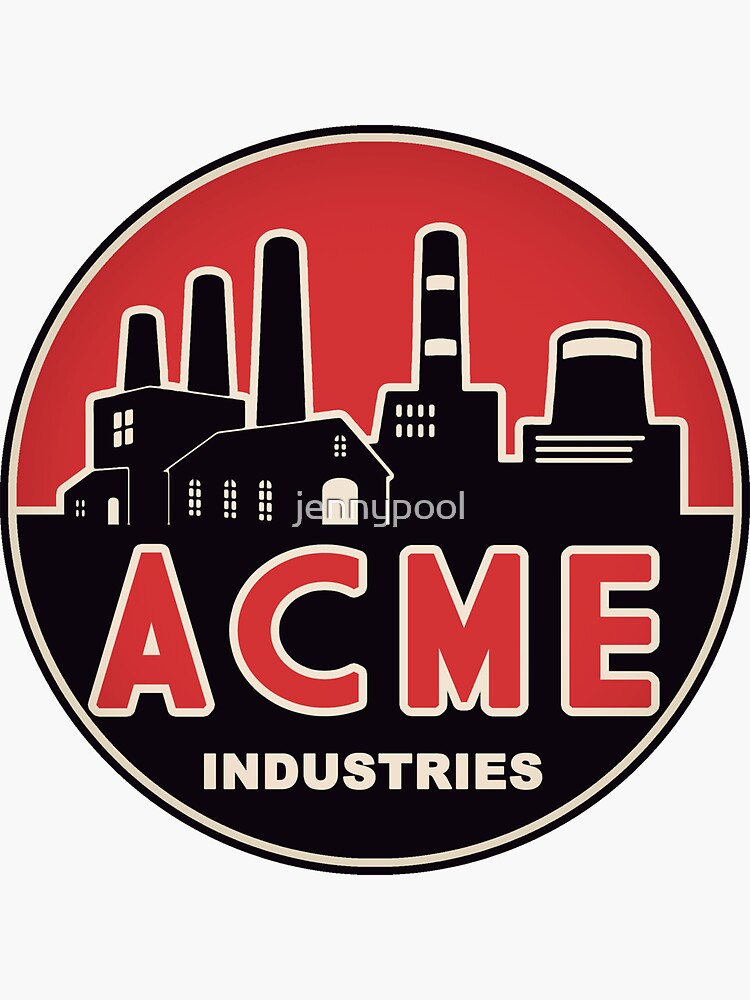 "Acme Industries" Sticker for Sale by jennypool Redbubble