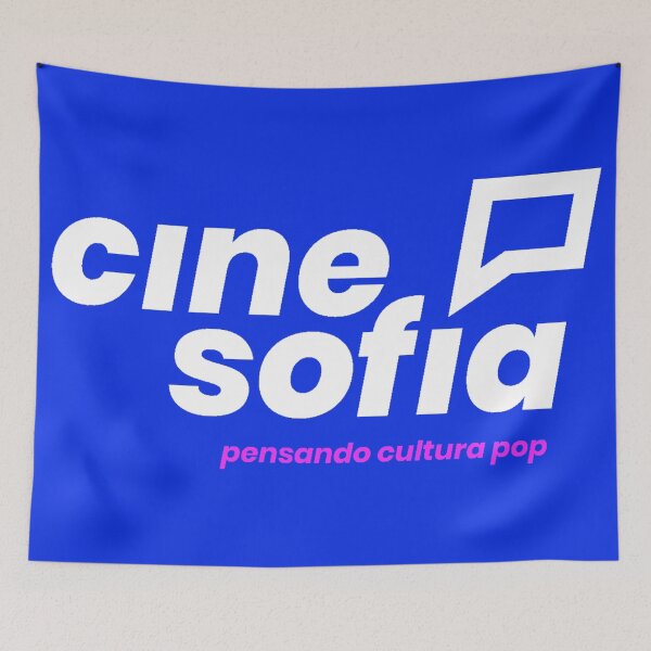 Item preview, Cine Sofia Cinema + Filosofia Branco Fundo Azul designed and sold by praupp.