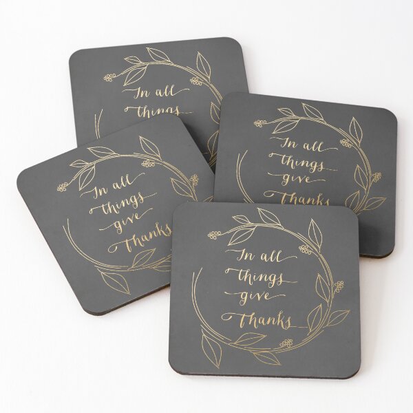 Item preview, In all things give thanks in gold designed and sold by blursbyai.