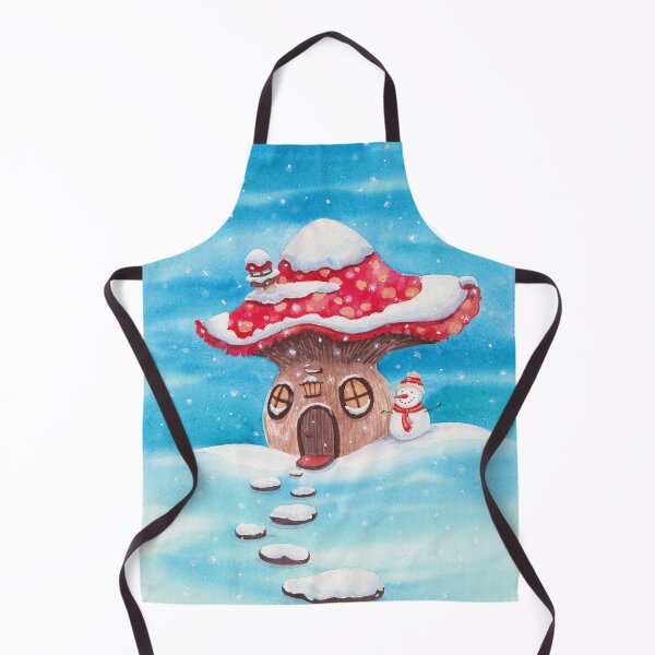 Item preview, Winter Mashroom House with Snowman designed and sold by Emiliya Yaneva.