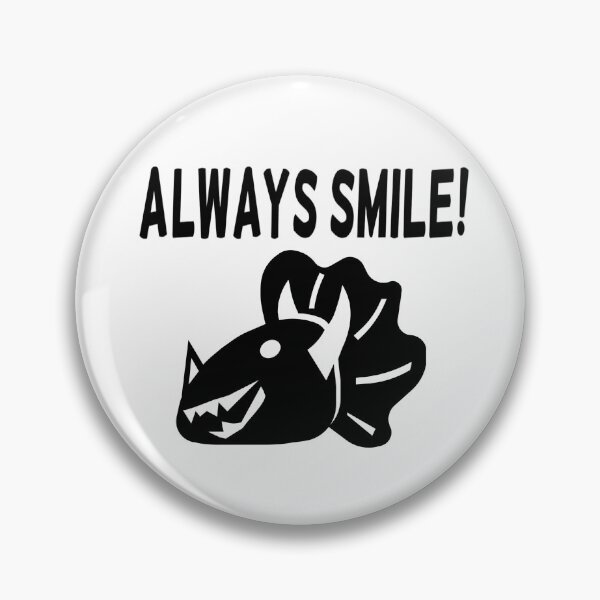Item preview, Always smile! Funny triceratops Cute dinosaur Dino Funny quotes designed and sold by Tanja Dianova.