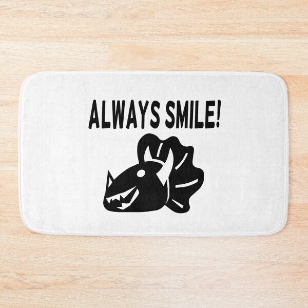 Item preview, Always smile! Funny triceratops Cute dinosaur Dino Funny quotes designed and sold by Tanja Dianova.