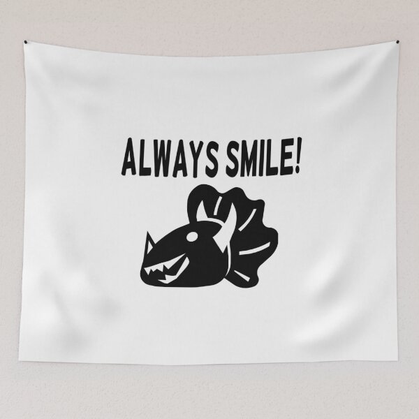 Item preview, Always smile! Funny triceratops Cute dinosaur Dino Funny quotes designed and sold by Tanja Dianova.