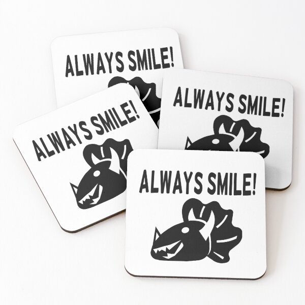 Item preview, Always smile! Funny triceratops Cute dinosaur Dino Funny quotes designed and sold by Tanja Dianova.