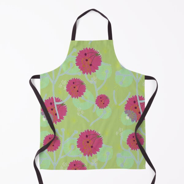 Item preview, Purple flowers pattern green anise background designed and sold by Karine-Anglade.